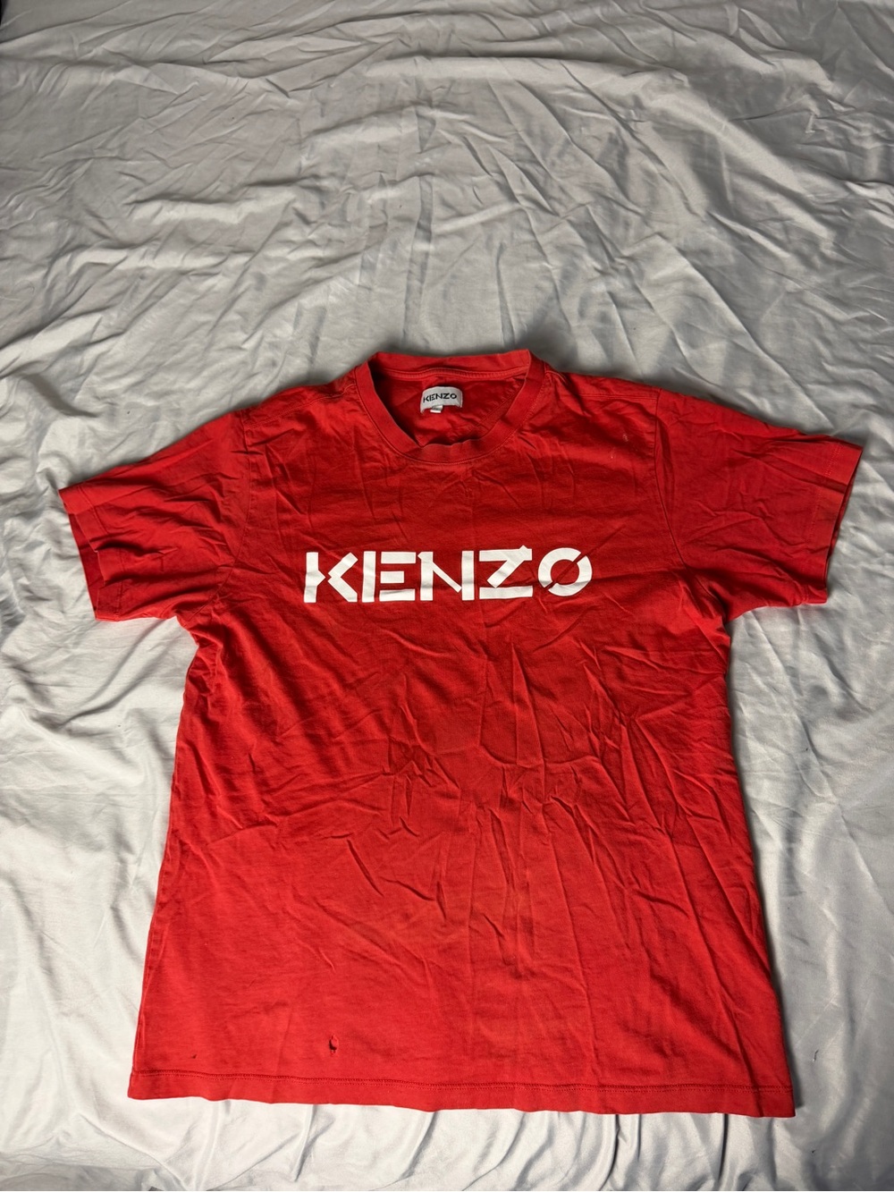 Kenzo Coral-Red Crewneck T-Shirt